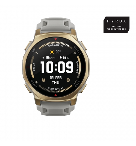 Amazfit T-rex 3 Pro 3,35 cm (1.32") AMOLED 44 mm Numérique 466 x 466 pixels Écran tactile Or Wifi GPS (satellite)