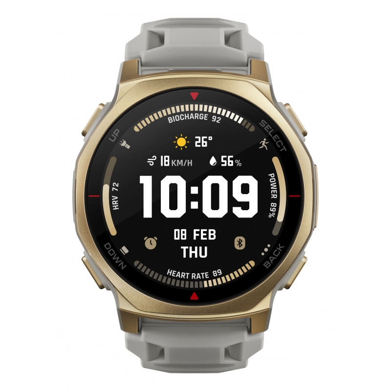 Amazfit T-rex 3 Pro 3,35 cm (1.32") AMOLED 44 mm Digital 466 x 466 Pixel Touchscreen Gold WLAN GPS