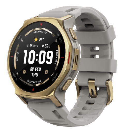 Amazfit T-rex 3 Pro 3,35 cm (1.32") AMOLED 44 mm Numérique 466 x 466 pixels Écran tactile Or Wifi GPS (satellite)