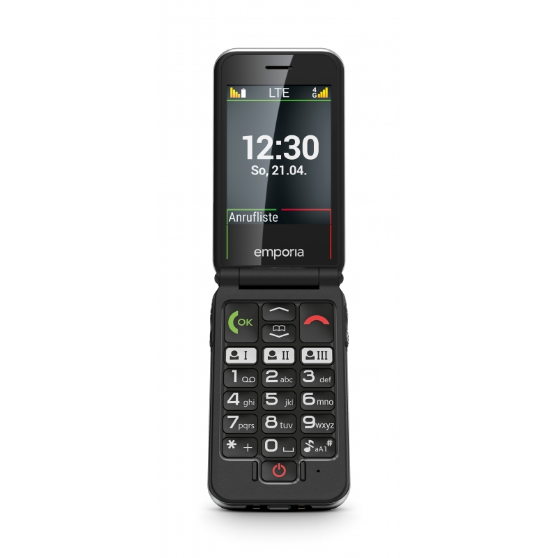 Emporia emporiaJOY-LTE 7,11 cm (2.8") 115 g Schwarz Seniorentelefon