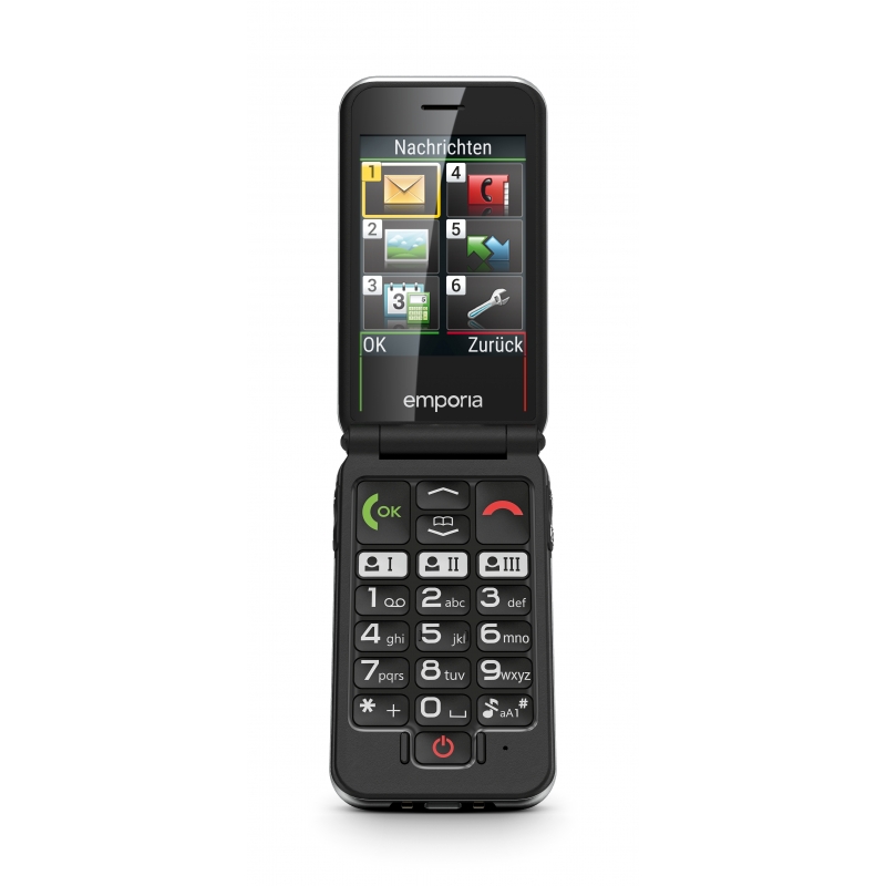 Emporia emporiaJOY-LTE 7,11 cm (2.8") 115 g Negro Teléfono para personas mayores