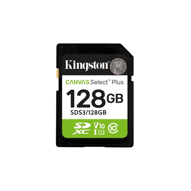Kingston Technology 128 GB SDXC Canvas Select Plus Gen3 150 MB s C10 UHS-I U1 V10
