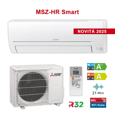 Mitsubishi MSZ-HR35VFE Kit MUZ-HR35VF + MSZ-HR35VFE1 Aire Acondicionado 12000 Btu 3,5 kW Inverter A++/A+ SMART HR R32