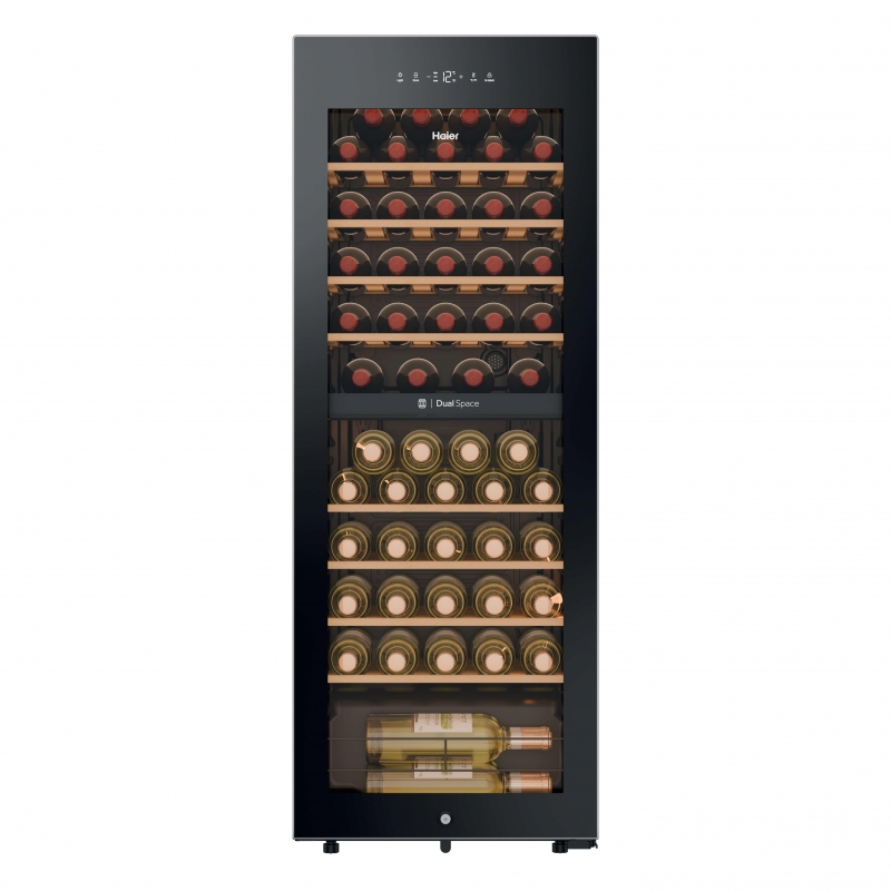 Haier Wine Bank 50 Serie 3 HWS56GDG Refroidisseur de vin compresseur Pose libre Noir 31 bouteille(s)
