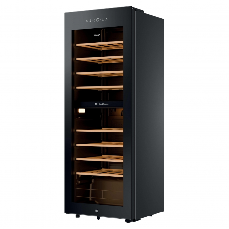 Haier Wine Bank 50 Serie 3 HWS56GDG Compressor wine cooler Freestanding Black 31 bottle(s)