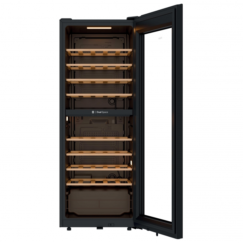 Haier Wine Bank 50 Serie 3 HWS56GDG Compressor wine cooler Freestanding Black 31 bottle(s)