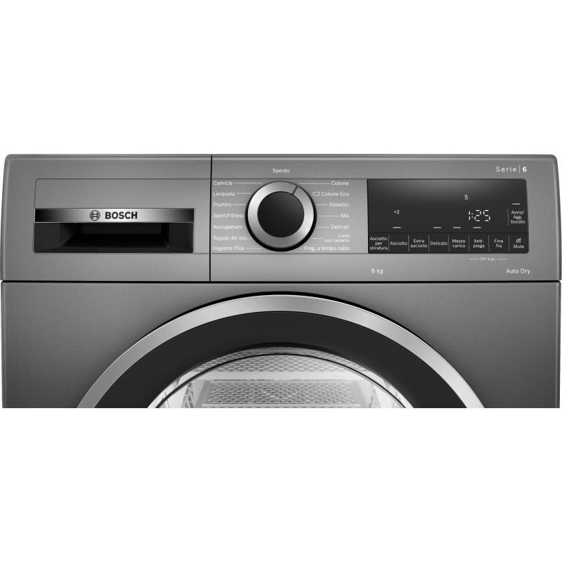 Bosch WQG233DRIT secadora Independiente Carga frontal 8 kg Gris