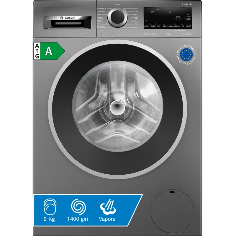 Bosch Serie 6 WGG244ZRIT Lavatrice a carica frontale 9kg 1400g min Antracite Classe A