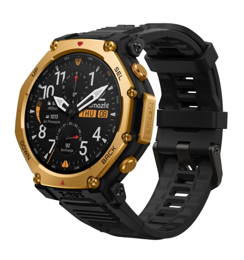 Amazfit T-Rex 3 Pro 3,81 cm (1.5") AMOLED 48 mm Digital 480 x 480 Pixel Touchscreen Gold WLAN GPS