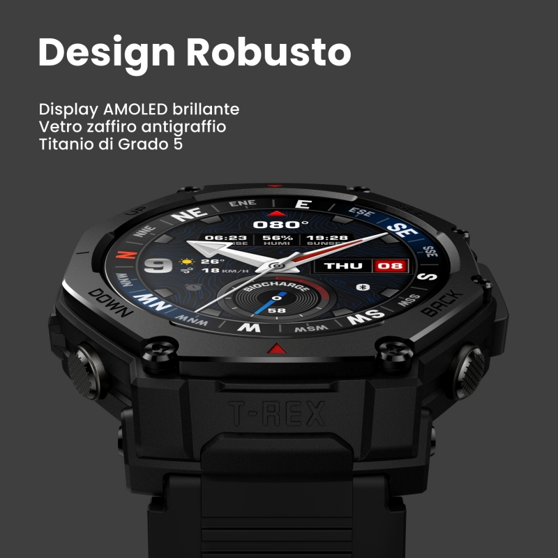 Amazfit T-Rex 3 Pro 3,81 cm (1.5") AMOLED 48 mm Digital 480 x 480 Pixeles Pantalla táctil Oro Wifi GPS (satélite)