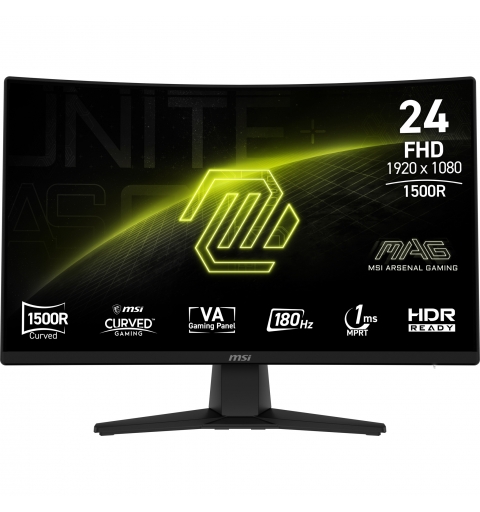 MSI MAG 242C computer monitor 59.9 cm (23.6") 1920 x 1080 pixels Full HD LCD Black