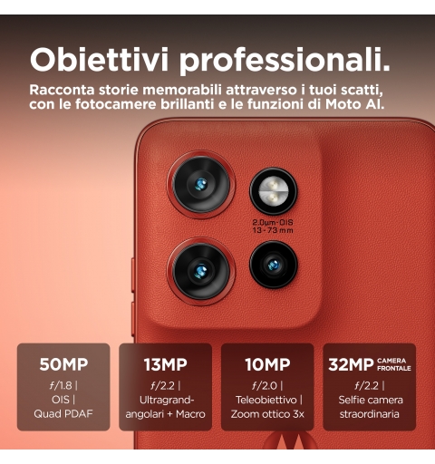 Motorola edge 50 Neo 16,1 cm (6.36") Doppia SIM Android 14 5G USB tipo-C 8 GB 256 GB 4310 mAh Rosso