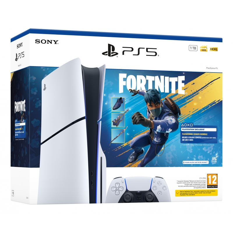 Sony PlayStation 5 - Fortnite Flowering Chaos Bundle 1,02 TB Wifi Negro, Blanco