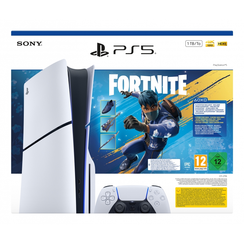 Sony PlayStation 5 - Fortnite Flowering Chaos Bundle 1,02 TB Wifi Negro, Blanco