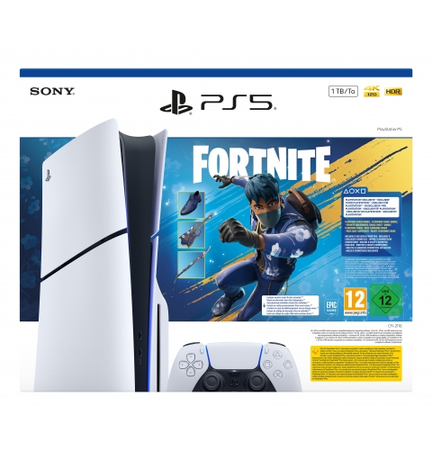 Sony PlayStation 5 - Fortnite Flowering Chaos Bundle 1,02 TB Wi-Fi Nero, Bianco