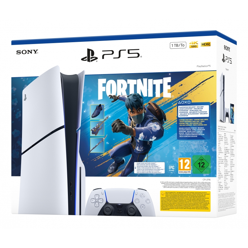 Sony PlayStation 5 - Fortnite Flowering Chaos Bundle 1,02 TB WLAN Schwarz, Weiß