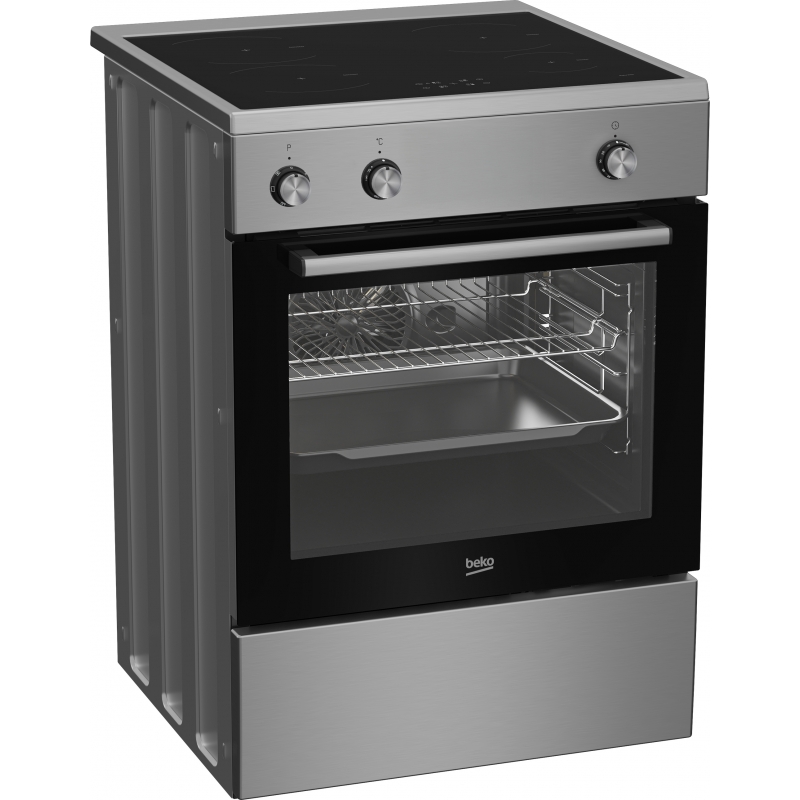 Beko FBE69100X Freestanding cooker A Electric Zone induction hob Stainless steel