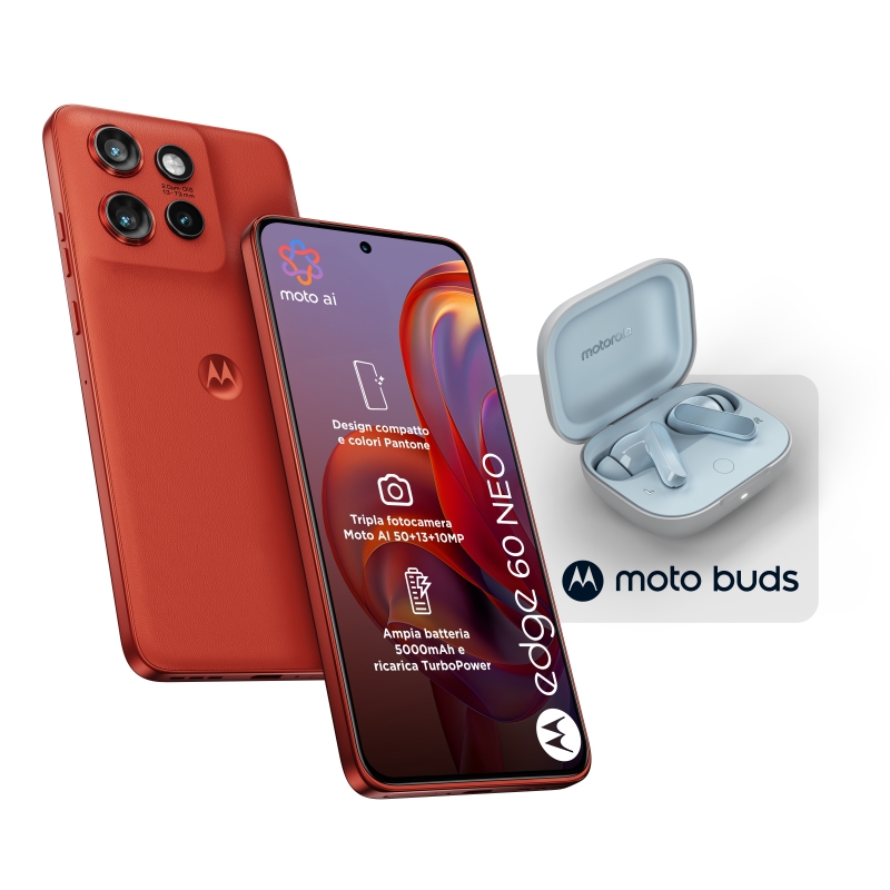 Motorola edge Pack 2x1 60 Neo 8 256 Poinciana + Moto Buds