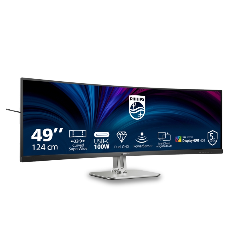 Philips 5000 series 49B2U5900C 00 computer monitor 124 cm (48.8") 5120 x 1440 pixels Dual QHD LCD Black