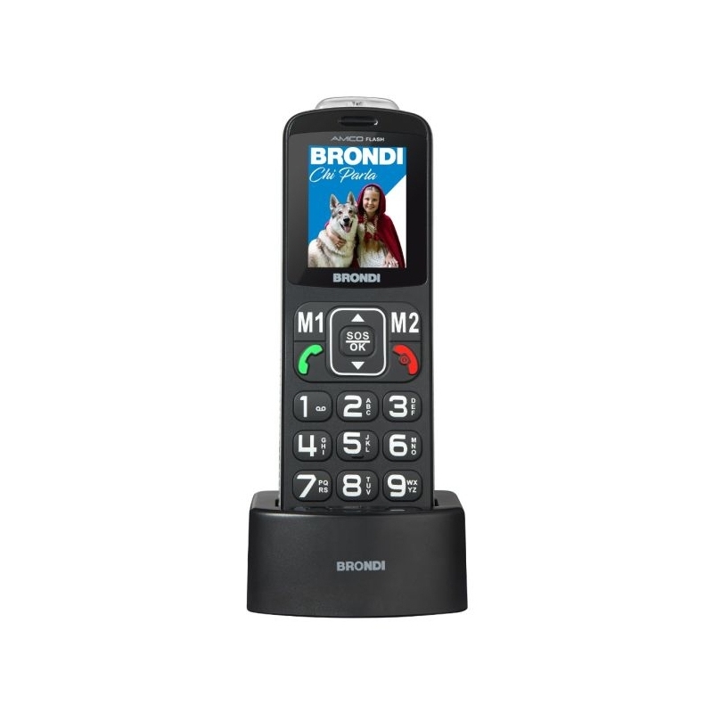 Brondi Amico Flash 5,08 cm (2") Nero Telefono di livello base Brondi Amico Flash 5,08 cm (2") Nero Telefono di livello base