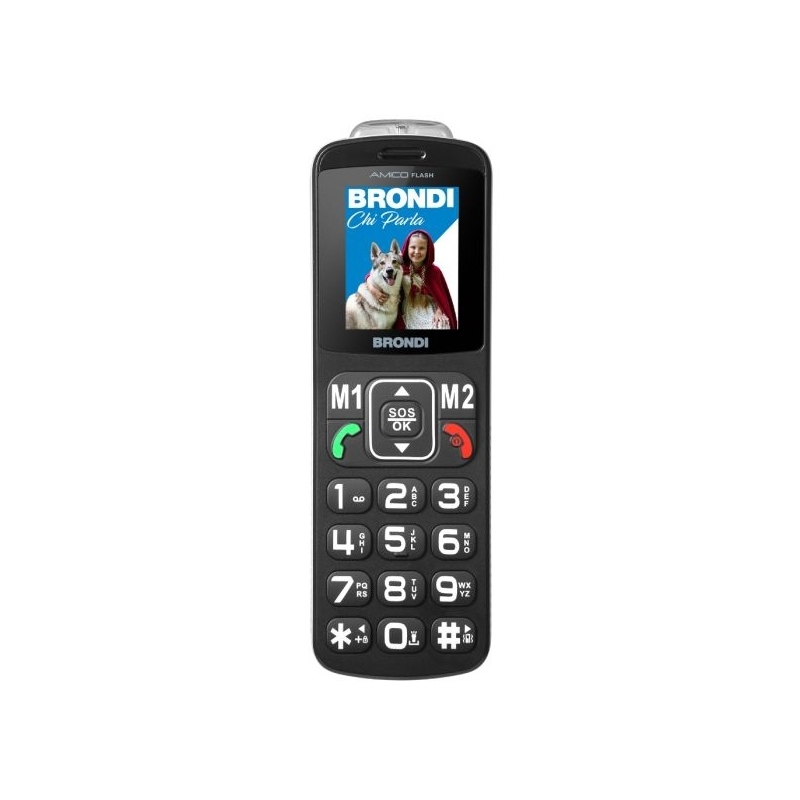 Brondi Amico Flash 5,08 cm (2") Negro Teléfono básico