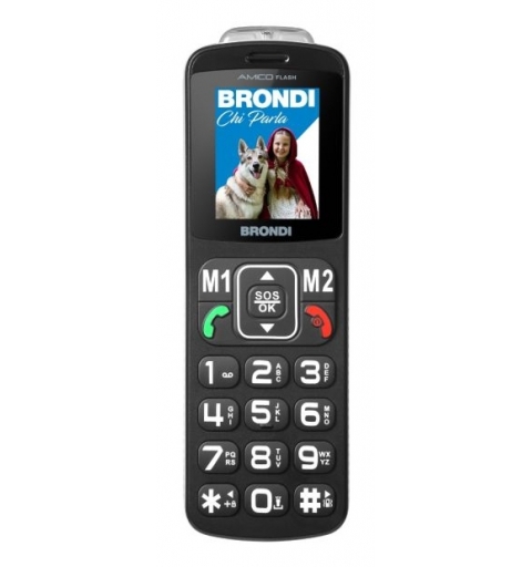 Brondi Amico Flash 5,08 cm (2") Nero Telefono di livello base