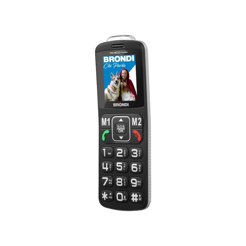 Brondi Amico Flash 5,08 cm (2") Noir Téléphone d'entrée de gamme