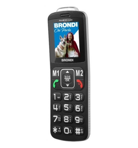 Brondi Amico Flash 5,08 cm (2") Schwarz Einsteigertelefon