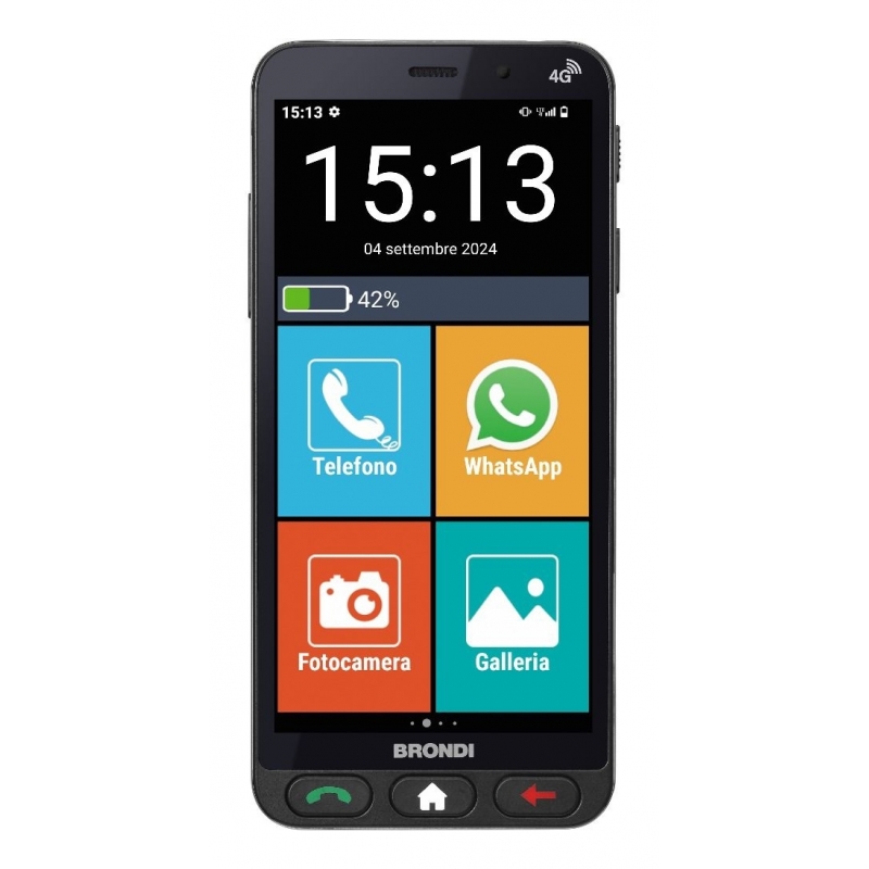 Brondi Amico Vero 4G 14,5 cm (5.7") Doppia SIM Android 14 3 GB 32 GB 2800 mAh Nero