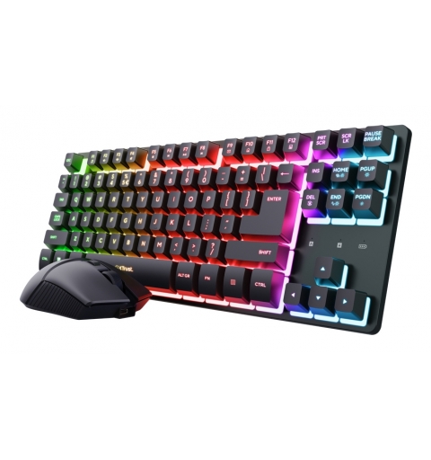 Trust GXT 832 Thado tastiera Mouse incluso Gaming RF Wireless QWERTY Italiano Nero