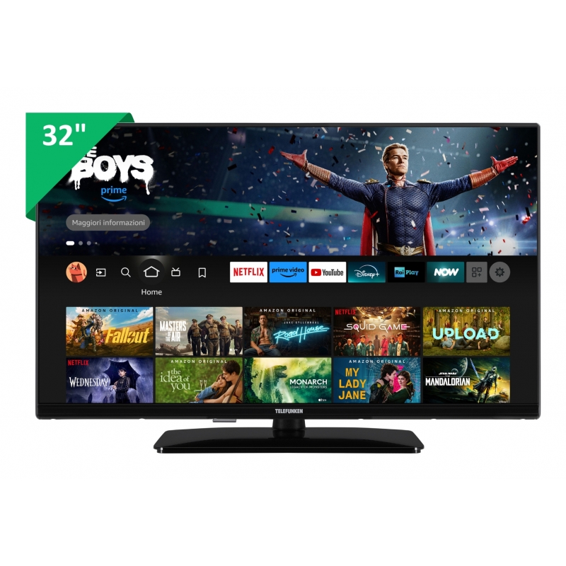 Telefunken TE32759B50V4D TV 81.3 cm (32") HD Wi-Fi Black 250 cd m²