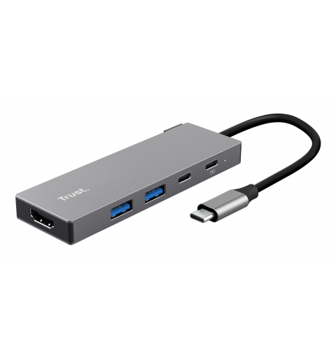 Trust 26062 hub & concentrateur USB Type-C Gris