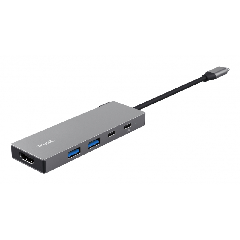 Trust 26062 hub & concentrateur USB Type-C Gris