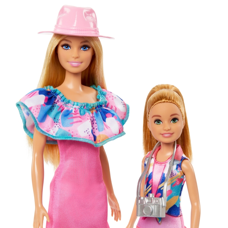 Barbie & Stacie Sister Doll Set with 2 Pet Dogs & Accessories
