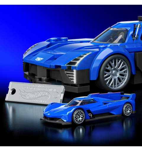 Mattel Brick Shop Hot Wheels Cadillac Project GTP Hypercar Building Toy Kit (236 Pieces), for Collectors