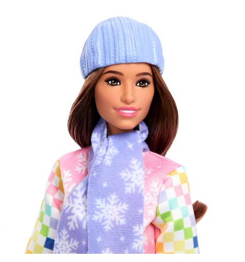 Barbie Careers Snowboarder Doll in Pink Jacket with 10+ Accessories Including Color-Change Snowboard