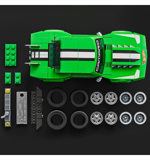 Mattel Brick Shop Hot Wheels Custom ’68 Camaro Building Toy Kit (289 Pieces), for Collectors