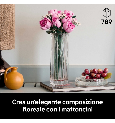 LEGO Botanicals Bouquet di rose rosa