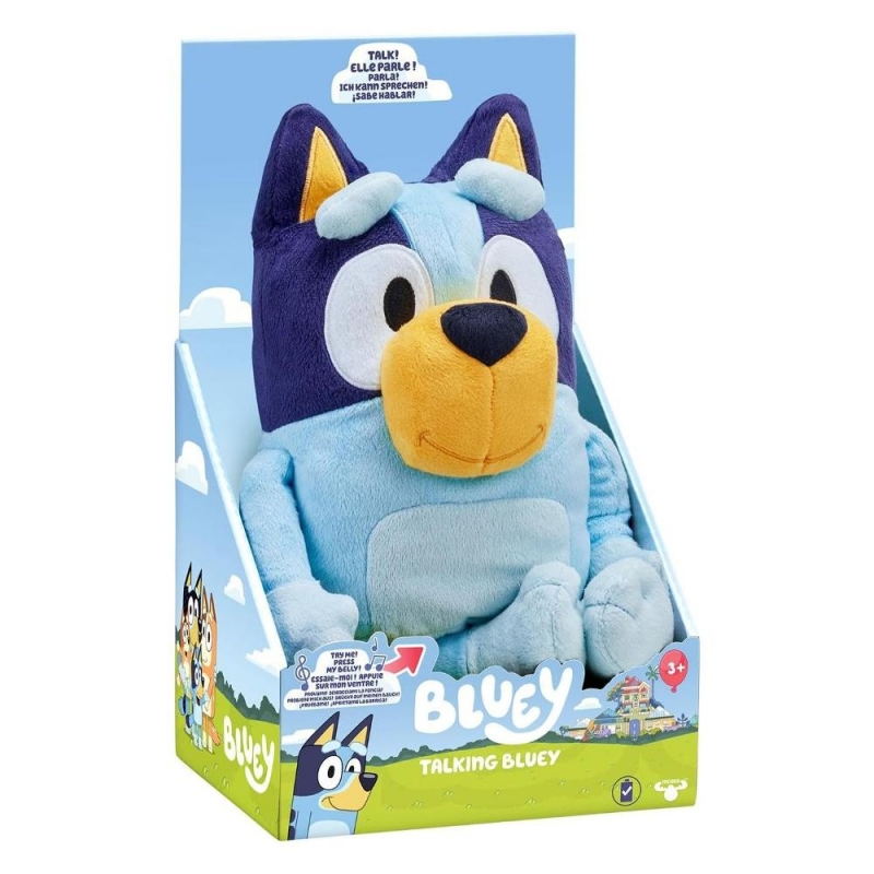 Peluche Rocco Giocattoli 20290127 BLUEY con funzioni canta e parla Azz