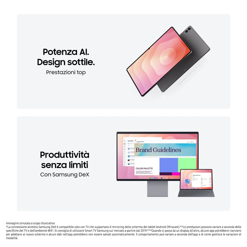 Samsung Galaxy Tab S11 Ultra, Tablet AI, Wi-Fi, Design Ultra-Sottile, Strumenti AI Multimodali, DeX, RAM 12GB, 256 GB, Batteria