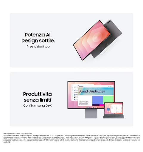 Samsung Galaxy Tab S11 Ultra, Tablet AI, Wi-Fi, Design Ultra-Sottile, Strumenti AI Multimodali, DeX, RAM 12GB, 256 GB, Batteria