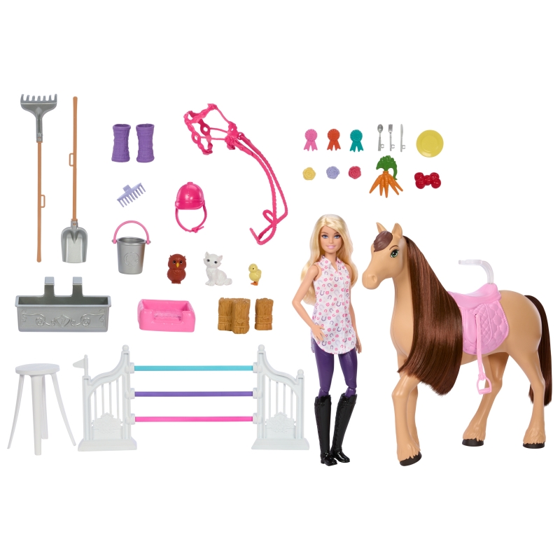 Barbie – Coffret Écurie Ultime Mysteries The Great Horse avec poupée, cheval et accessoires