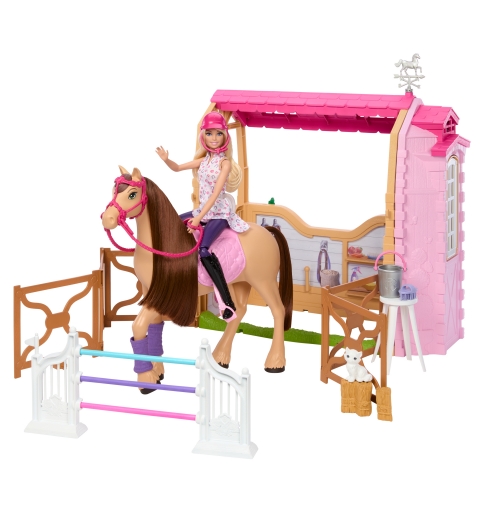 Barbie Mysteries The Great Horse Chase Stable Playset with Doll, Toy Horse & Accessories, 25+ Pieces