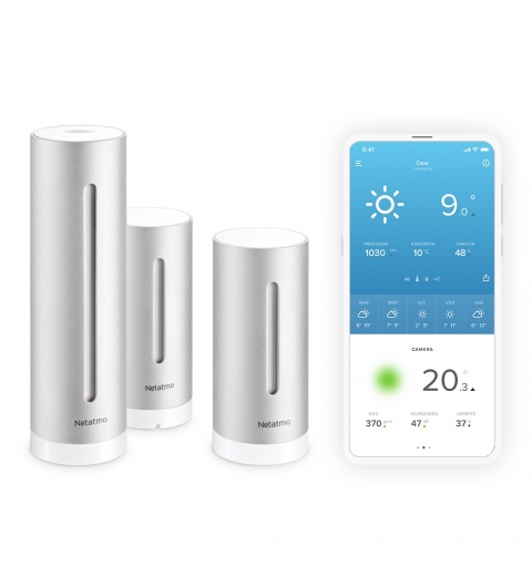 Netatmo NBU-NWS-NIM-EU Digitale Wetterstation Silber Wechselstrom Batterie WLAN