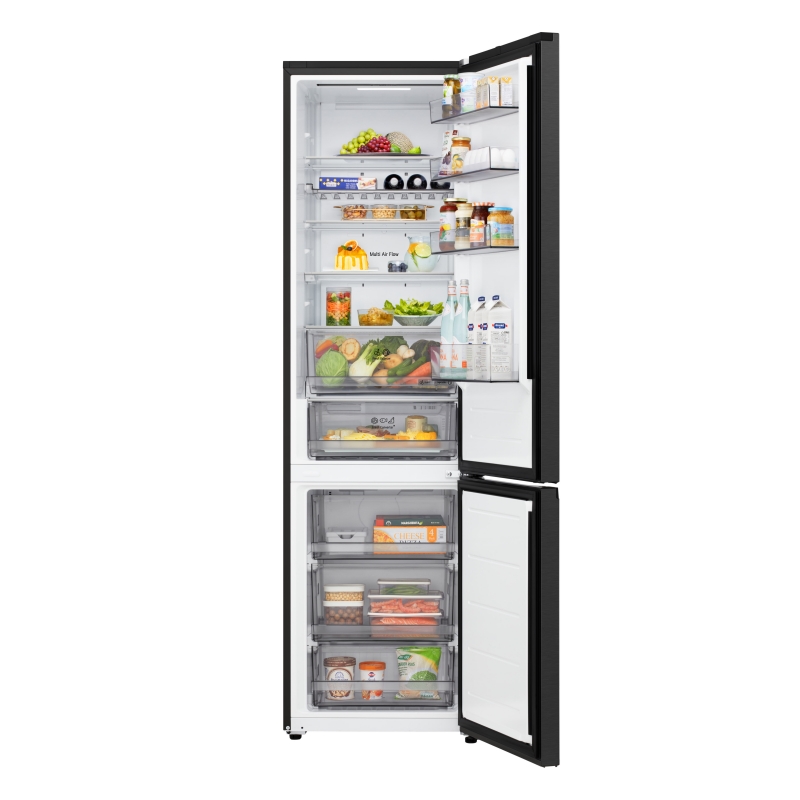 LG GBBS323CEV Frigorifero combinato Fit & Max 60cm, Classe C, 375L, AI Inverter, Black Steel