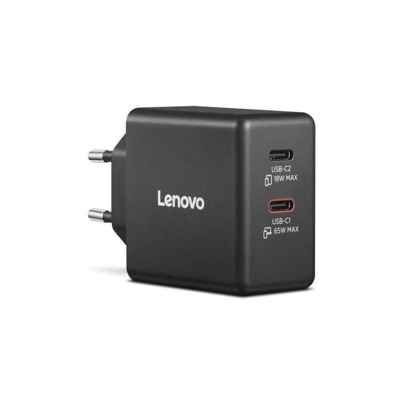 Lenovo 40AW065BEU adaptador e inversor de corriente Interior exterior 65 W Negro