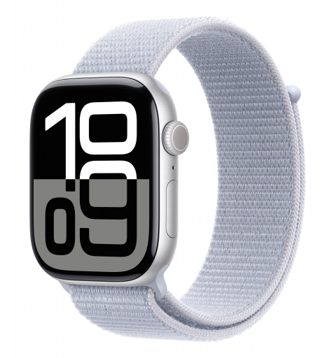 Apple Watch Series 10 OLED 46 mm Numérique 416 x 496 pixels Écran tactile Argent Wifi GPS (satellite)