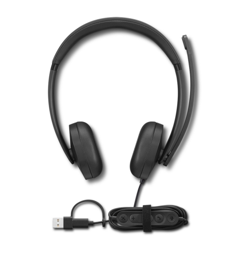 Lenovo VoIP Headset 5000 Wired Head-band Office Call center USB Type-C Black