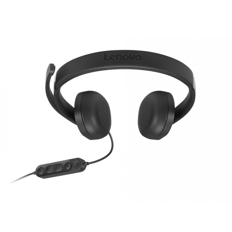 Lenovo VoIP Headset 5000 Kopfhörer Kabelgebunden Kopfband Büro Callcenter USB Typ-C Schwarz