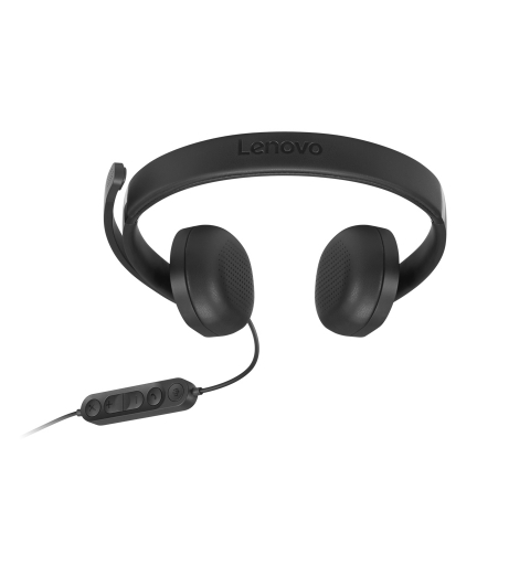 Lenovo VoIP Headset 5000 Kopfhörer Kabelgebunden Kopfband Büro Callcenter USB Typ-C Schwarz